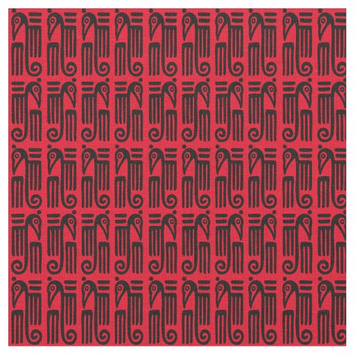 Aztec Bird Motif Fabric
