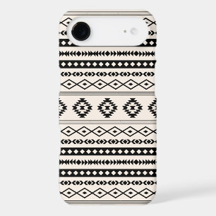 Aztec Black on Cream Mixed Motifs Pattern iPhone 17 Air Case