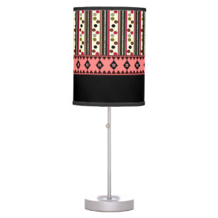 aztec black pokeadots lamp