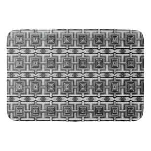 Aztec Black White and Grey  Bath Mat