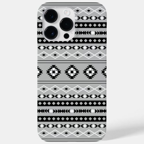 Aztec Black White Grey Mixed Motifs Pattern Case_Mate iPhone 14 Pro Max Case