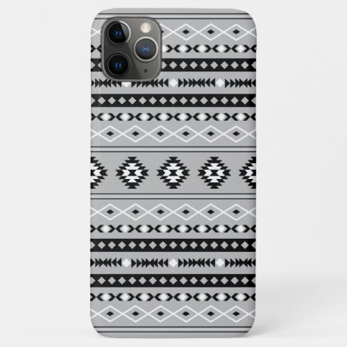 Aztec Black White Grey Mixed Motifs Pattern iPhone 11 Pro Max Case