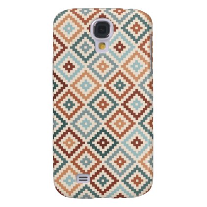 Aztec Block Symbol Rpt Ptn Teals Crm Terracottas Samsung Galaxy S4 Cover
