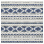 Aztec Blue and White Seamless Premium Fabric