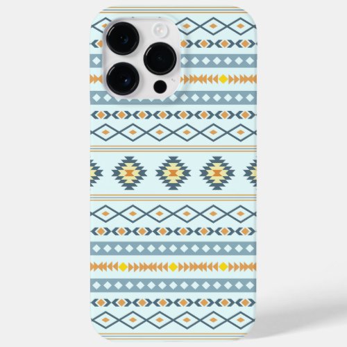 Aztec Blue Yellow Orange Mixed Motifs Pattern Case_Mate iPhone 14 Pro Max Case