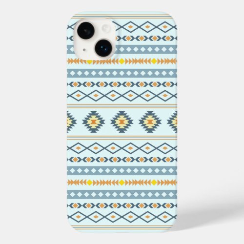 Aztec Blue Yellow Orange Mixed Motifs Pattern Case_Mate iPhone 14 Plus Case