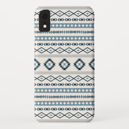 Aztec Blues Cream Mixed Motifs Pattern Case_Mate i iPhone XR Case