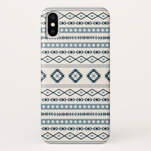 Aztec Blues Cream Mixed Motifs Pattern Case_Mate i iPhone X Case