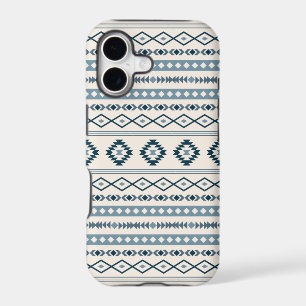 Aztec Blues Cream Mixed Motifs Pattern Case-Mate i iPhone 17 Case
