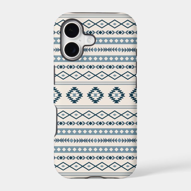 Aztec Blues Cream Mixed Motifs Pattern Case-Mate i iPhone Case (Back)