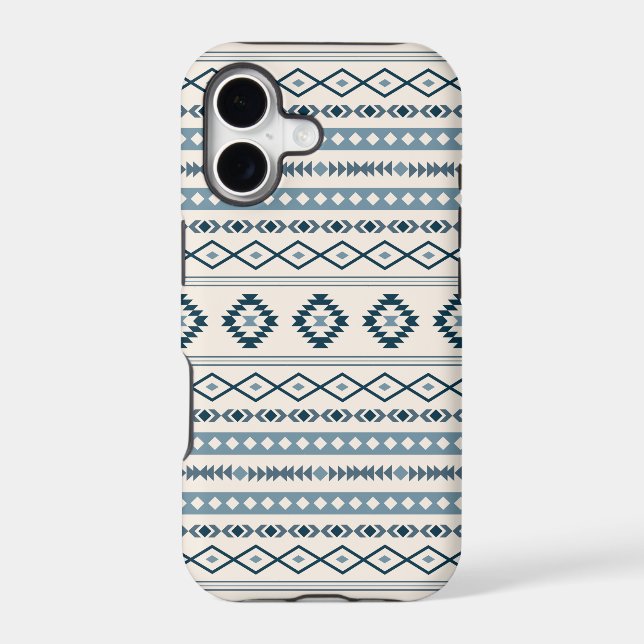 Aztec Blues Cream Mixed Motifs Pattern Case-Mate i iPhone Case (Back)