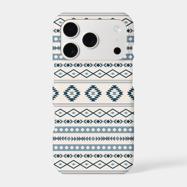 Aztec Blues Cream Mixed Motifs Pattern Case-Mate i iPhone Case (Back)