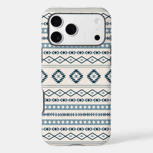 Aztec Blues Cream Mixed Motifs Pattern Case-Mate i iPhone 17 Pro Max Case