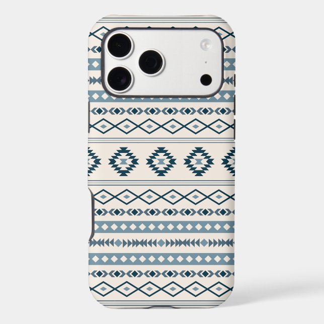 Aztec Blues Cream Mixed Motifs Pattern Case-Mate i iPhone Case (Back)
