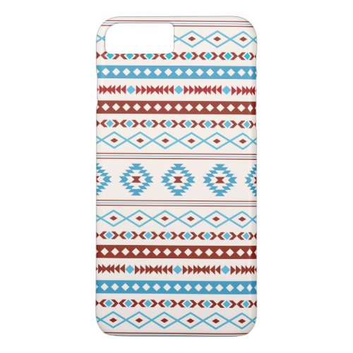 Aztec Blues Red Cream Mixed Motifs Pattern iPhone 8 Plus7 Plus Case