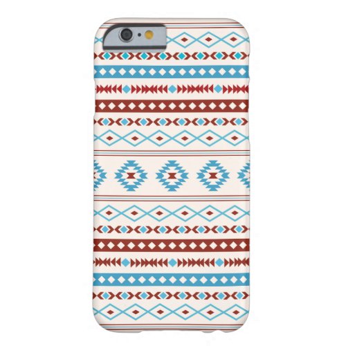 Aztec Blues Red Cream Mixed Motifs Pattern Barely There iPhone 6 Case