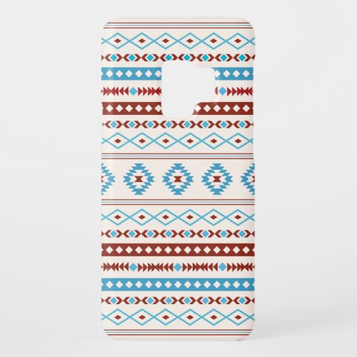 Aztec Blues Red Cream Mixed Motifs Pattern Case_Mate Samsung Galaxy S9 Case