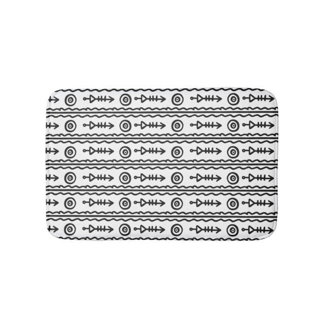 Aztec Boho Bath Mat (Front)