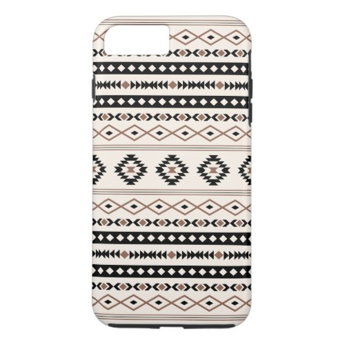 Aztec Brown Black Cream Mixed Motifs Pattern iPhone 8 Plus7 Plus Case