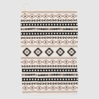 Aztec Brown Black Cream Mixed Motifs Pattern