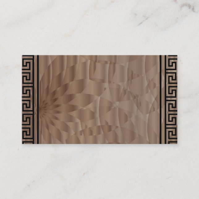 Aztec Brown Designer Business Cards (Front)