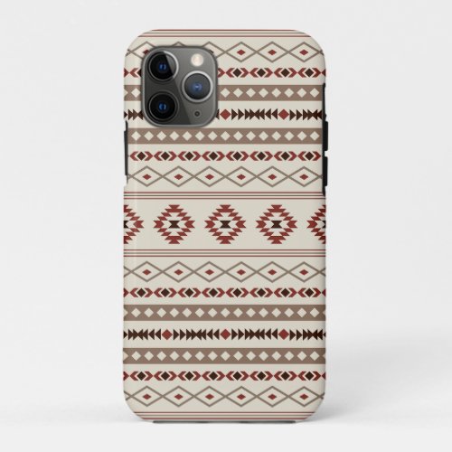 Aztec Browns Rust Cream Mixed Motifs Pattern iPhone 11 Pro Case