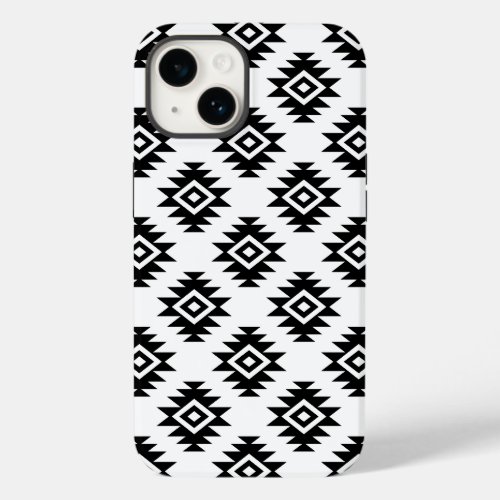 Aztec BW Symbol on White Pattern Case_Mate iPhone 14 Case