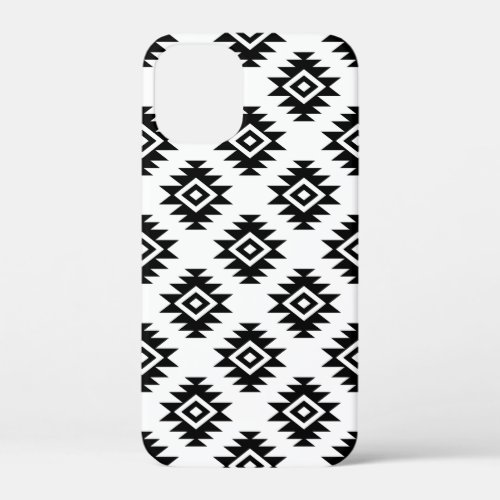 Aztec BW Symbol on White Pattern iPhone 12 Mini Case