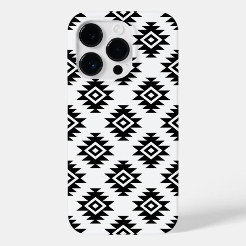 Aztec BW Symbol on White Pattern Case_Mate iPhone 14 Pro Case