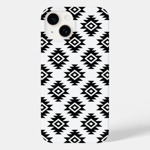 Aztec BW Symbol on White Pattern Case_Mate iPhone 14 Case