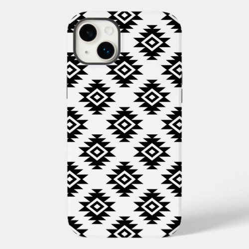 Aztec BW Symbol on White Pattern Case_Mate iPhone 14 Plus Case