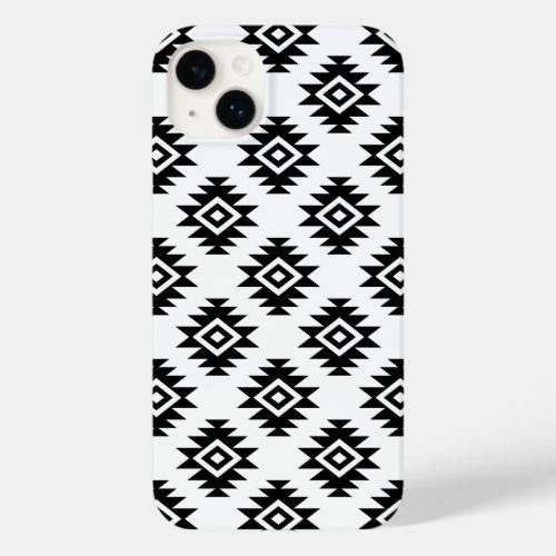 Aztec BW Symbol on White Pattern Case_Mate iPhone 14 Plus Case