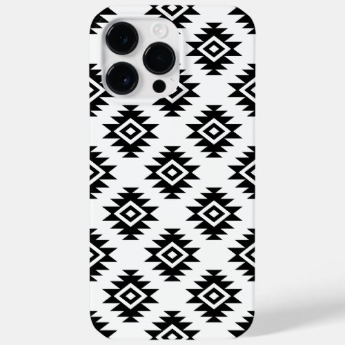Aztec BW Symbol on White Pattern Case_Mate iPhone 14 Pro Max Case