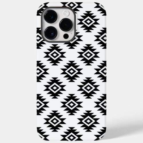 Aztec BW Symbol on White Pattern Case_Mate iPhone 14 Pro Max Case