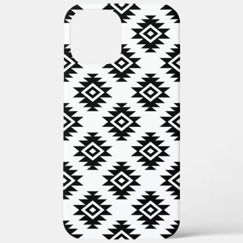 Aztec BW Symbol on White Pattern iPhone 12 Pro Max Case