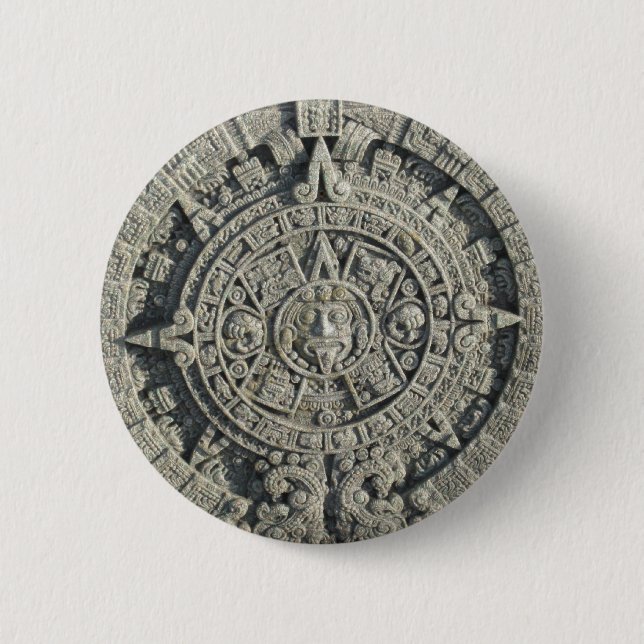 Aztec Calendar Button (Front)