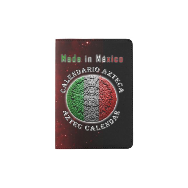 Aztec Calendar Disk Passport Holder (Front)