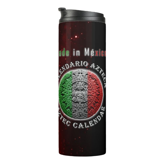 Aztec Calendar Disk Thermal Tumbler (Rotated Right)