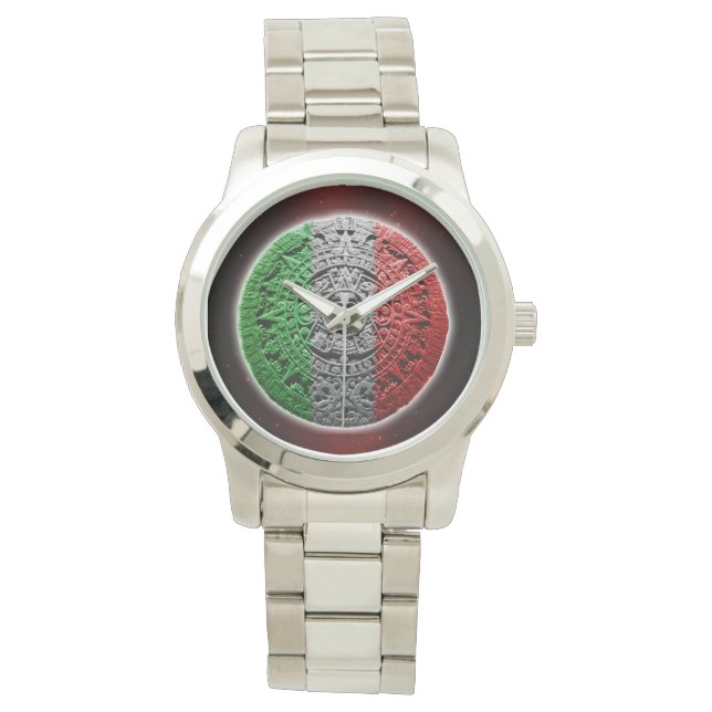 Aztec Calendar Disk Watch (Front)