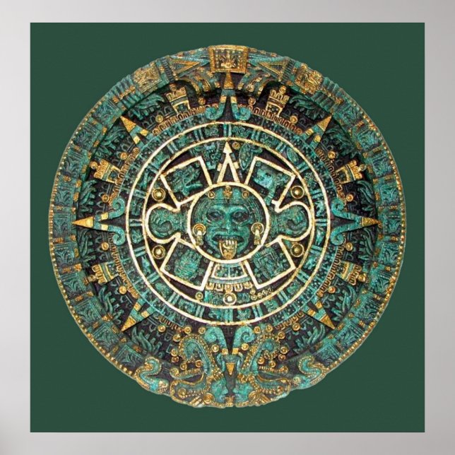 AZTEC Calendar In Colour Poster (Front)