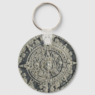 Aztec Calendar Keychain