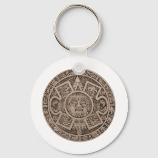 Aztec Calendar Keychain