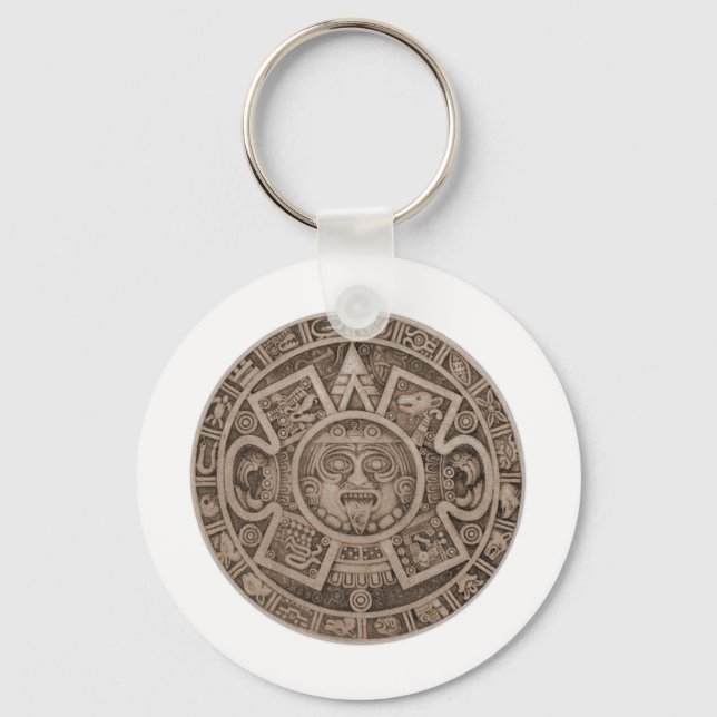 Aztec Calendar Keychain (Front)