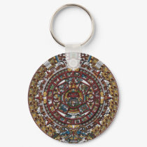 Aztec Calendar Keychain