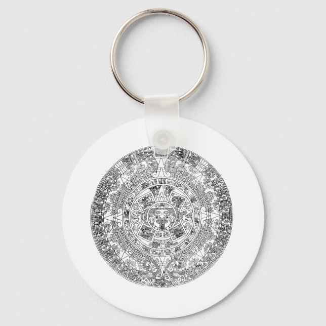 aztec calendar keychain (Front)