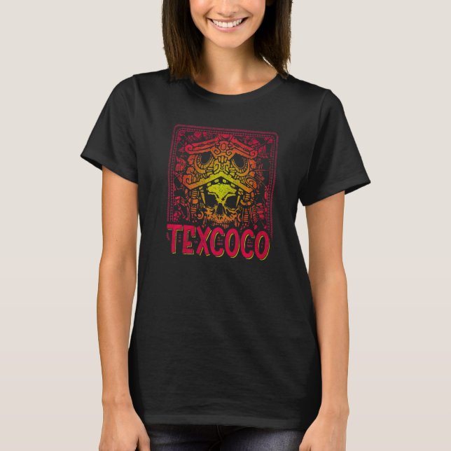 Aztec Calendar Mexican Native Mayas Mayans Texoco  T-Shirt (Front)