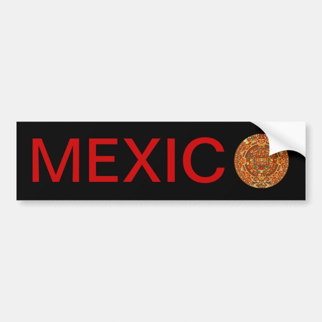 Aztec Calendar Stone or Sun Stone of Mexico. Bumper Sticker (Front)