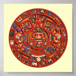 Aztec Calendar Stone - poster/print Poster