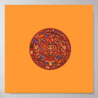 Aztec Calendar Stone - poster/print Poster