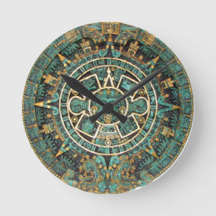 Aztec Calendar Wall Clock
